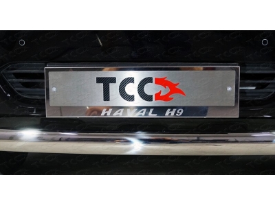 Рамка номерного знака с гравировкой комплект ТСС для Haval H9 2017-2021
