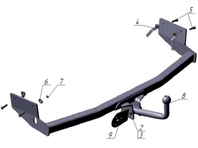 Фаркоп Avtos для Ford Focus 1 1998-2005 FD 14