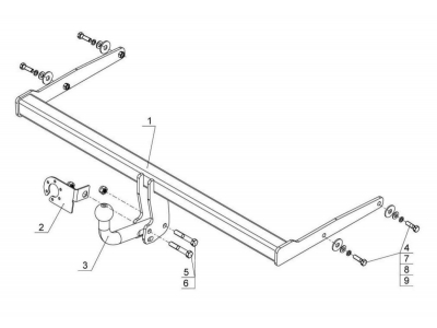 Фаркоп Avtos для Skoda Rapid 2012-2021