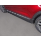 Пороги алюминиевые Slim Line Black ТСС для Mazda CX-9 2017-2021