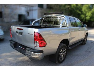 Защита стекла в кузов из нержавеющей стали для Toyota Hilux VIII Рестайлинг 2020 – н.в. TH20_6